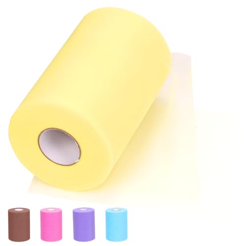 Tanstic 1Pc Licht gelb Tüll Stoffrolle, 6 Zoll x 100 Yards Tüll Band Stoff Spule Stoff Tüll Rolle für DIY Tutu Bogen, Geburtstag Party Hochzeit Dekorationen Tanstic 1Pc Licht gelb Tüll Stoffrolle, 6 Zoll x 100 Yards Tüll Band Stoff Spule Stoff Tüll Rolle für DIY Tutu Bogen, Geburtstag Party Hochzeit Dekorationen von Tanstic