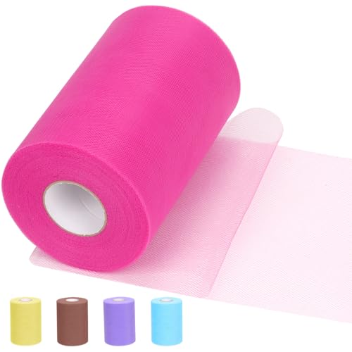 Tanstic 1Pc Rose rot Tüll Stoff Rolle, 6 Zoll x 100 Yards Tüll Band Stoff Spule Stoff Tüll Rolle für DIY Tutu Bogen, Geburtstag Party Hochzeit Dekorationen Tanstic 1Pc Rose rot Tüll Stoff Rolle, 6 Zoll x 100 Yards Tüll Band Stoff Spule Stoff Tüll Rolle für DIY Tutu Bogen, Geburtstag Party Hochzeit Dekorationen von Tanstic