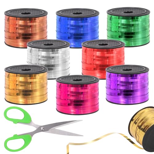 Tanstic 9Pcs breite Curling Band Set, 800 Yards Total Wrapping Curling Band, Crimped Ballon Band String Ideal für Geschenkbox Verpackung, Party Geburtstag Dekorationen Tanstic 9Pcs breite Curling Band Set, 800 Yards Total Wrapping Curling Band, Crimped Ballon Band String Ideal für Geschenkbox Verpackung, Party Geburtstag Dekorationen von Tanstic