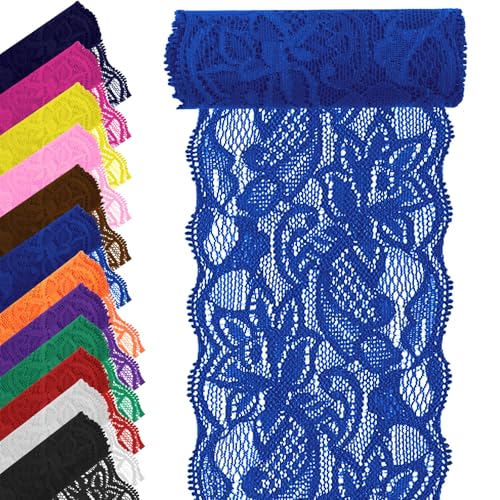 Tanstic Floral Pattern Fabric Lace Ribbon Lace Fabric Elastic Lace Rbbon for Wedding Decorations Gift Wrapping Tanstic Floral Pattern Fabric Lace Ribbon Lace Fabric Elastic Lace Rbbon for Wedding Decorations Gift Wrapping von Tanstic