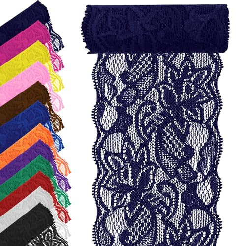 Tanstic Floral Pattern Fabric Lace Ribbon Lace Fabric Elastic Lace Rbbon for Wedding Decorations Gift Wrapping Tanstic Floral Pattern Fabric Lace Ribbon Lace Fabric Elastic Lace Rbbon for Wedding Decorations Gift Wrapping von Tanstic