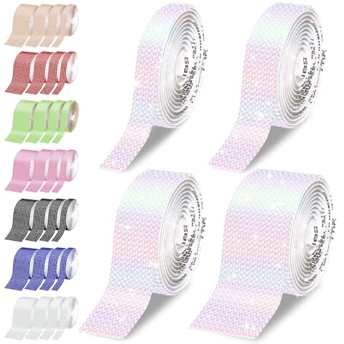 Tanstic Self Adhesive Rhinestone Ribbon Self Adhesive Crystal Rhinestone Diamond Ribbon for Arts Crafts Decoration (AB) von Tanstic