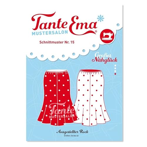 Tante Ema: Ausgestellter Rock - Nähmuster für Größen 34 bis 46 mit Anleitung Tante Ema: Ausgestellter Rock - Nähmuster für Größen 34 bis 46 mit Anleitung von Tante Ema