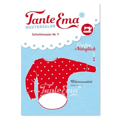 Schnittmuster Fledermausshirt Größen 34 bis 46 mit Nähanleitung Schnittmuster Fledermausshirt Größen 34 bis 46 mit Nähanleitung von Tante Ema