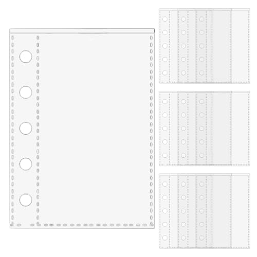10 Stück M5 Binder Pockets Klarsichthüllen Ringbuch Binder Taschen M5 Prospekthüllen Budget Zipless Umschläge Ringordner Bindertaschen Schutzhülle Mit 5 Löchern Für Zeichner Studenten von Tanxemery