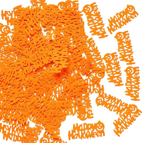 150 g Tischkonfetti, Halloween, Kürbisse, Spinnen, Fledermaus, Halloween, Konfetti, Partydekoration, für Halloween, Nacht, Dekoration, Tischdekoration, Konfetti von Tanxemery