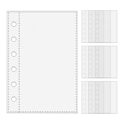 Binder Taschen 10 Stück 6 Löcher Reißverschluss Ordner, Wasserdicht Bindertaschen, Transparent Geld Budget Umschläge, Budget Planer Zubehör Für Binder Für Büroangestellte Projektleiter von Tanxemery