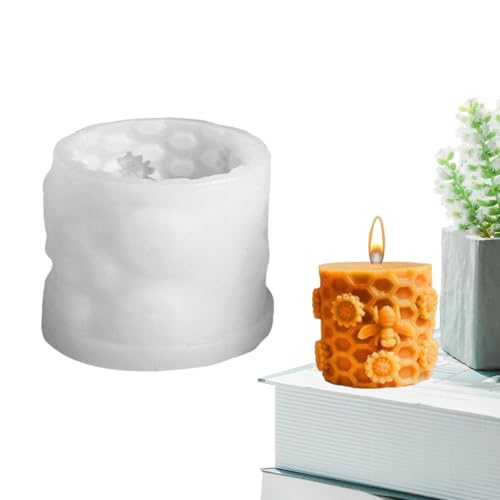 Honigkammform, Silikonform aus Bienenzylinder, Seifenform aus Silikon, 3D-Zylinderkerzenform, Tierharz, schnelle Kunst, Heimdekoration für Aromatherapie Honigkammform, Silikonform aus Bienenzylinder, Seifenform aus Silikon, 3D-Zylinderkerzenform, Tierharz, schnelle Kunst, Heimdekoration für Aromatherapie von Tanxemery