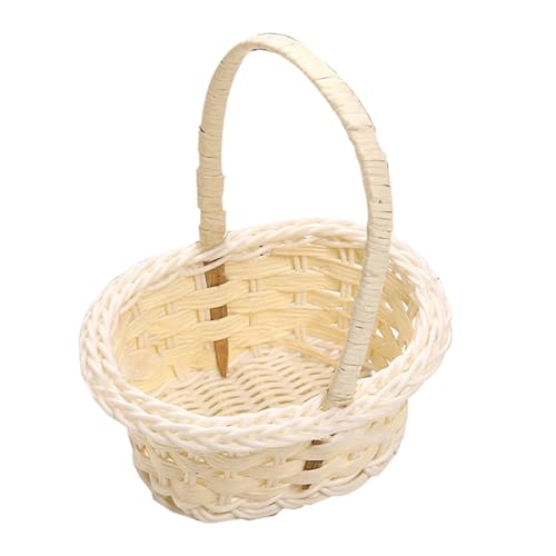 Körbe Für Blumenmädchen, Korb Obstkorb, Weidenkorb Mit Handhaben Geflochtener Blumenkorb Hochzeitskorb Mini Hochzeit Süßigkeiten Korb Dekokorb Für Hochzeitszeremonie von Tanxemery