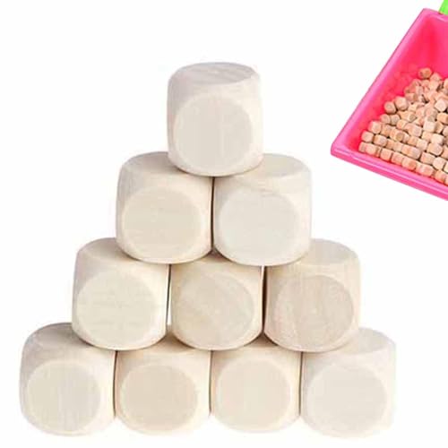 Tanxemery Blanko-Würfel aus Holz | 10 Stück Blanko-Würfel, quadratische Blöcke nicht, 6-seitige Holzwürfel mit abgerundeten Ecken für DIY-Projekte Tanxemery Blanko-Würfel aus Holz | 10 Stück Blanko-Würfel, quadratische Blöcke nicht, 6-seitige Holzwürfel mit abgerundeten Ecken für DIY-Projekte von Tanxemery