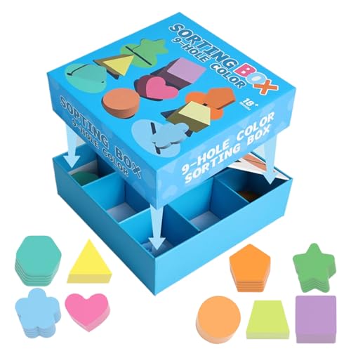 Tanxemery Shape Sorter Spielzeug | 9 Fächer Holz Sortierbox Für Farben Und Formen | Interaktives Puzzlesortierspiel für Zuhause Kindergarten Vorschule Reisen Tanxemery Shape Sorter Spielzeug | 9 Fächer Holz Sortierbox Für Farben Und Formen | Interaktives Puzzlesortierspiel für Zuhause Kindergarten Vorschule Reisen von Tanxemery