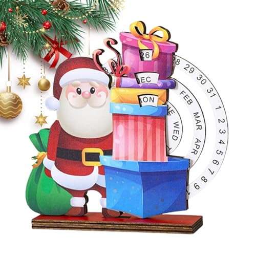 Holz Schreibtisch Kalender, Weihnachten Drehbarer Holz Countdown Kalender, Tischdekoration Für Tisch Schlafzimmer Hotel Schülerzimmer Klassenzimmer Wohnung Holz Schreibtisch Kalender, Weihnachten Drehbarer Holz Countdown Kalender, Tischdekoration Für Tisch Schlafzimmer Hotel Schülerzimmer Klassenzimmer Wohnung von Tanxier