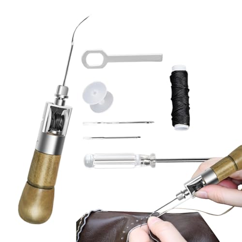 Leder Nähset - Robustes Leder Reparatur Set,Handnähnadeln Für Möbel Stuhl Outdoor Buch Mantel Stiefel Zelt Sattel Tasche Schuh Sofa Couch Sitz Leder Nähset - Robustes Leder Reparatur Set,Handnähnadeln Für Möbel Stuhl Outdoor Buch Mantel Stiefel Zelt Sattel Tasche Schuh Sofa Couch Sitz von Tanxier