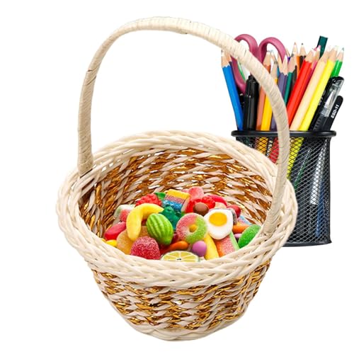 Mini Geflochtener Korb | Floraler Tischdekoration Für Hochzeitstisch Aus Kunstrattan | Natürlicher Aufbewahrungskorb Für Wohnzimmer Schlafzimmer Deko Mini Geflochtener Korb | Floraler Tischdekoration Für Hochzeitstisch Aus Kunstrattan | Natürlicher Aufbewahrungskorb Für Wohnzimmer Schlafzimmer Deko von Tanxier