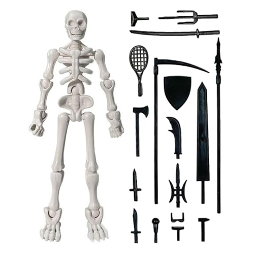 Tanxier Bewegliches Skelett Spielzeug - Bewegliche Gliederpuppe Für Halloween | Menschliches Skelett Modell Zum Sammeln Dekorieren Innen Außen Haus Büro Schule von Tanxier