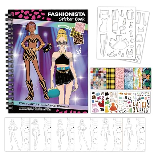Tanxier Mode Stickerbuch,Mode Design Malsticker Buch Für Kleinkinder - Pädagogisches Lernspielzeug Zur Förderung Feinmotorik Für Kinder von Tanxier