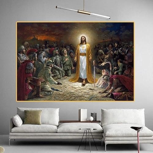 Christian Jesus Rettet Die Welt Leinwand Malerei Figur Poster Und Drucke Cuadros Wandkunst Bilder Für Wohnzimmer Home Decor 50X70Cm Kein Rahmen Christian Jesus Rettet Die Welt Leinwand Malerei Figur Poster Und Drucke Cuadros Wandkunst Bilder Für Wohnzimmer Home Decor 50X70Cm Kein Rahmen von Tanyang