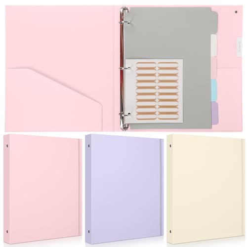 TaoBary 3 Stück 3-Ringbuch, 2,5 cm, Pastellfarben, Quittungsbücher, Organizer, Trennblätter mit Reitern, 2 Taschen, passend für uns, Briefgröße 21,6 x 27,9 cm, Papier für Büro, Heimbedarf (Macarons, 3 TaoBary 3 Stück 3-Ringbuch, 2,5 cm, Pastellfarben, Quittungsbücher, Organizer, Trennblätter mit Reitern, 2 Taschen, passend für uns, Briefgröße 21,6 x 27,9 cm, Papier für Büro, Heimbedarf (Macarons, 3 von TaoBary