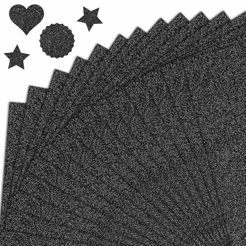 TaoBary Glitzer-Karton, kein Ausfallen, glänzendes Glitzerpapier, 250 g/m², A5, glitzerndes Papier für Kunst, Handwerk, Scrapbooking, Kartenherstellung, DIY-Projekte, Schwarz, 120 Blatt TaoBary Glitzer-Karton, kein Ausfallen, glänzendes Glitzerpapier, 250 g/m², A5, glitzerndes Papier für Kunst, Handwerk, Scrapbooking, Kartenherstellung, DIY-Projekte, Schwarz, 120 Blatt von TaoBary