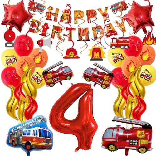 Feuerwehr Deko Kindergeburtstag, Feuerwehr Geburtstag, Feuerwehr Geburtstag Deko 4 Jahre, Feuerwehr Geburtstag Deko, Junge Kindergeburtstag Deko Feuerwehrmann Feuerwehr Deko Kindergeburtstag, Feuerwehr Geburtstag, Feuerwehr Geburtstag Deko 4 Jahre, Feuerwehr Geburtstag Deko, Junge Kindergeburtstag Deko Feuerwehrmann von TaoLiMuTX