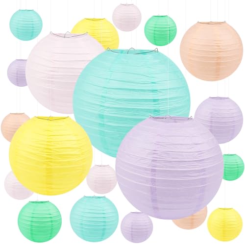 TaoQ C 20 Stück Bunte Papierlaternen Hängende Papierlaternen, 15 cm, 20 cm, 25 cm, 30 cm Verschiedene Größen Runde Papierlaternen für Hochzeit Geburtstag Baby Dusche Klassenzimmer Heimdekoration TaoQ C 20 Stück Bunte Papierlaternen Hängende Papierlaternen, 15 cm, 20 cm, 25 cm, 30 cm Verschiedene Größen Runde Papierlaternen für Hochzeit Geburtstag Baby Dusche Klassenzimmer Heimdekoration von TaoQ C
