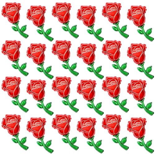 TaoQ C 24 Stück Valentinstag Rose Folie Ballons, 30 cm Rote Rose Aluminiumfolie Ballons für Valentinstag Party Dekorationen Baby Dusche Hochzeit Geburtstag Party Dekor TaoQ C 24 Stück Valentinstag Rose Folie Ballons, 30 cm Rote Rose Aluminiumfolie Ballons für Valentinstag Party Dekorationen Baby Dusche Hochzeit Geburtstag Party Dekor von TaoQ C