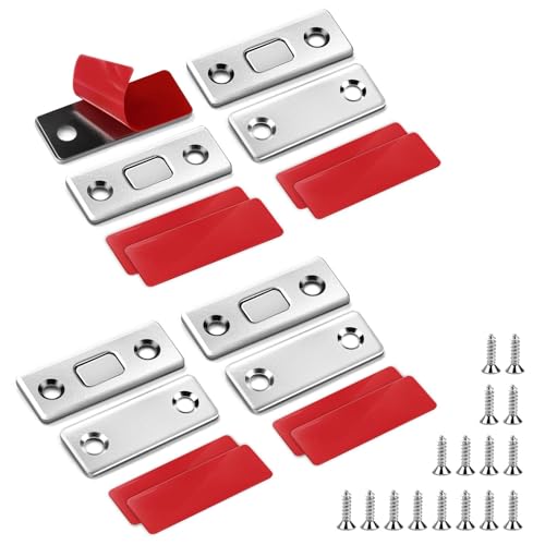Taoduod Magnetschnäpper Magnete für Schranktüren 4 Stück Flache Magnete Ultra Dünn Türmagnete Magnetverschluss Selbstklebend Schubladen Türschließe für Möbeltüren Kabinett Balkontür Schiebetür Taoduod Magnetschnäpper Magnete für Schranktüren 4 Stück Flache Magnete Ultra Dünn Türmagnete Magnetverschluss Selbstklebend Schubladen Türschließe für Möbeltüren Kabinett Balkontür Schiebetür von Taoduod