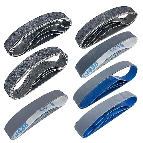 28 Stück, 2,5 x 45,7 cm Siliziumkarbid-Schleifbänder, Messerschärfer, Band-Set, passend für Ken Zwiebelklingenschleifer, je 4 Stück mit 80, 120, 240, 400, 600, 800, 1000 Körnungen für scharfe Bänder 28 Stück, 2,5 x 45,7 cm Siliziumkarbid-Schleifbänder, Messerschärfer, Band-Set, passend für Ken Zwiebelklingenschleifer, je 4 Stück mit 80, 120, 240, 400, 600, 800, 1000 Körnungen für scharfe Bänder von Taokyid