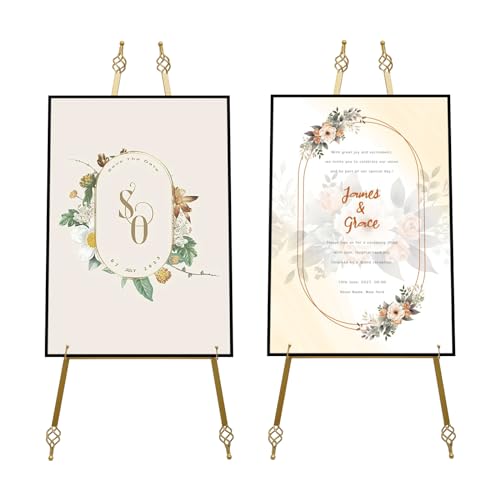 2 Stück Portable Staffelei Ständer, Bodenverstellbares Metall Gold Staffelei Stand, Verstellbares Stativ Hochzeitsschild Poster Werbung Display, 48 * 110cm 2 Stück Portable Staffelei Ständer, Bodenverstellbares Metall Gold Staffelei Stand, Verstellbares Stativ Hochzeitsschild Poster Werbung Display, 48 * 110cm von Taozhiyy