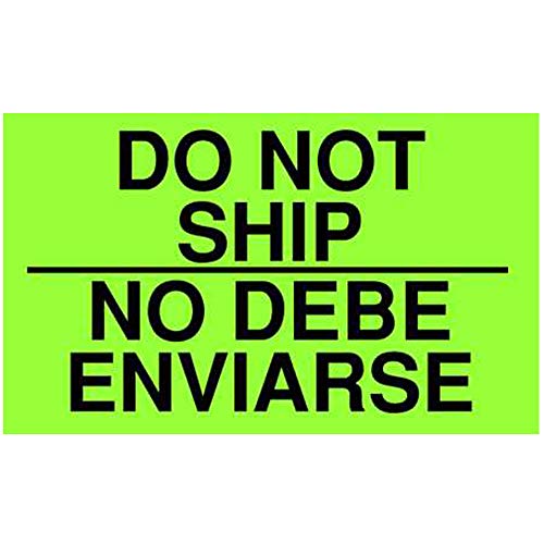 TapeCase SHIPLBL-100-50 "Do Not Ship/No Debe Enviarse", 50 Stück pro Packung TapeCase SHIPLBL-100-50 "Do Not Ship/No Debe Enviarse", 50 Stück pro Packung von TapeCase