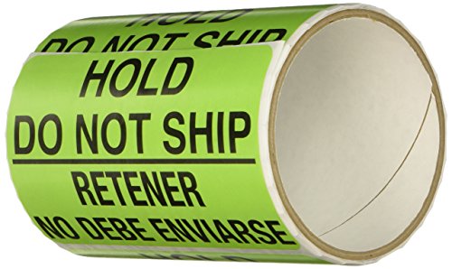 TapeCase SHIPLBL-106-50"Hold Do Not Ship/Retener No Debe Enviarse", 50 Stück pro Packung von TapeCase