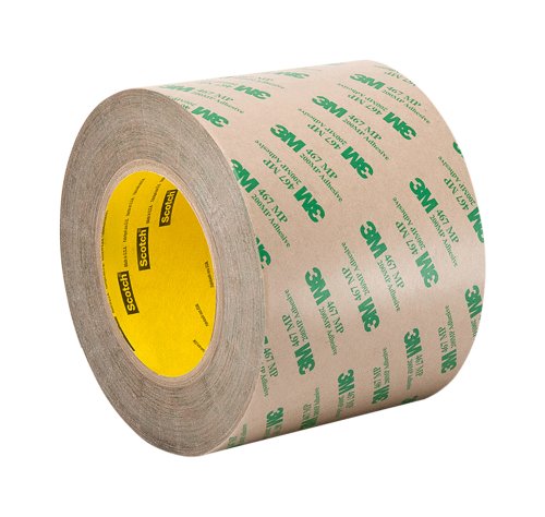 tapecase 467 MP 6,3 cm X 60YD High Performance Transfer Klebeband, 1973 von 3 M 467 MP, 6,3 cm X 60 YD. Rolle von TapeCase