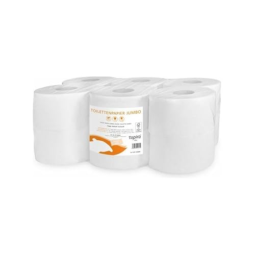 Tapira Plus Toilettenpapier, groß, 2-lagig, 360 m, Schwarz von Tapira