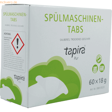 Tapira Spülmaschinen Tabs 08810020 60 Stück von Tapira