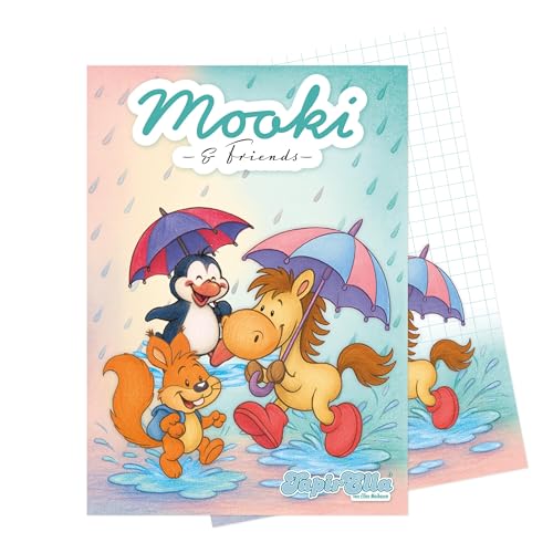Tapirella Notizblock für Kinder, Schreibblock Mooki & Friends, Freundschaft, Gedanken, Erinnerungen, Skizzieren Motiv 1, 50 Seiten, A6 Format, Schule, Büro, Homeoffice Tapirella Notizblock für Kinder, Schreibblock Mooki & Friends, Freundschaft, Gedanken, Erinnerungen, Skizzieren Motiv 1, 50 Seiten, A6 Format, Schule, Büro, Homeoffice von Tapirella