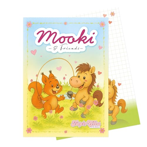 Tapirella Notizblock für Kinder, Schreibblock Mooki & Friends, Freundschaft, Gedanken, Erinnerungen, Skizzieren Motiv 4, 50 Seiten, A6 Format, Schule, Büro, Homeoffice Tapirella Notizblock für Kinder, Schreibblock Mooki & Friends, Freundschaft, Gedanken, Erinnerungen, Skizzieren Motiv 4, 50 Seiten, A6 Format, Schule, Büro, Homeoffice von Tapirella