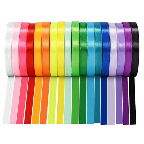 Satinband, Tapsin 18 Farben Geschenkband 10mm x 22m Geschenkbänder Bänder Schleifenband Stoffband für Basteln Party Kunsthandwerk Luftballons Hochzeiten Satinband, Tapsin 18 Farben Geschenkband 10mm x 22m Geschenkbänder Bänder Schleifenband Stoffband für Basteln Party Kunsthandwerk Luftballons Hochzeiten von Tapsin