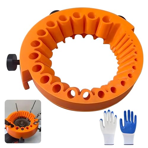 Bohrerschleifgerät, Alt Bohrers Bohrer Schleifgerät, 2025 New Bohrerschärfgerät, 2 bis 13 mm Drill Bits zum Schleifen 125 mm Schleifaufsatz für Winkelschleifer Mit Handschuhe (orange Farbe) von Tarange