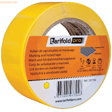 Tarifold Pro Bodenmarkierungsband 50mmx33m gelb Tarifold Pro Bodenmarkierungsband 50mmx33m gelb von Tarifold Pro