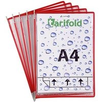 10 tarifold Sichttafeln Dry Pocket DIN A4 rot, Öffnung unten von Tarifold