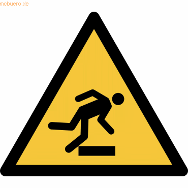 10 x Tarifold Sicherheitspiktogramm - Bodennahes Hindernis (Stolperfal von Tarifold