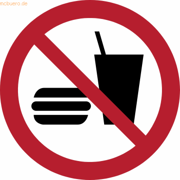 10 x Tarifold Sicherheitspiktogramm - Essen und Trinken verboten 200mm von Tarifold