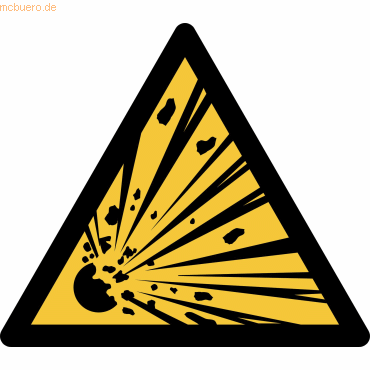 10 x Tarifold Sicherheitspiktogramm - Explosives Material 200x176mm von Tarifold