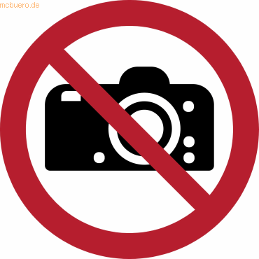 10 x Tarifold Sicherheitspiktogramm - Fotografieren verboten 200mm von Tarifold