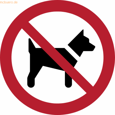 10 x Tarifold Sicherheitspiktogramm - Für Hunde verboten 200mm von Tarifold