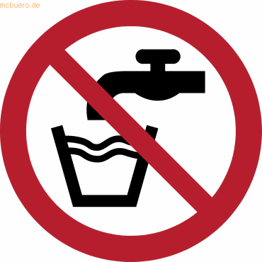 10 x Tarifold Sicherheitspiktogramm - Kein Trinkwasser 200mm von Tarifold