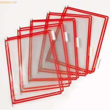 10 x Tarifold Sichttafel A5 rot 10 Stück mit 5 Aufsteckreitern 25mm 10 x Tarifold Sichttafel A5 rot 10 Stück mit 5 Aufsteckreitern 25mm von Tarifold