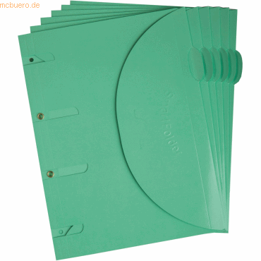 6 x Tarifold Ordnungsmappe Smartfolder A4 folienkaschiert grün von Tarifold