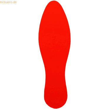 Tarifold Fußbodenaufkleber 'Fuß' 280x84mm selbstklebend rot VE=10 Stüc von Tarifold