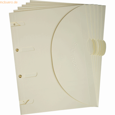 Tarifold Ordnungsmappe Smartfolder A4 Standard creme VE=6 Stück von Tarifold